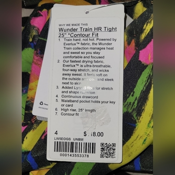 Lululemon Wunder Train Contour Fit High-Rise Tight 25" Undertone Multi Size 4 - Picture 10 of 12